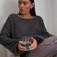 Original Fashion Hollow Out Knit Shirt Spring And Summer Women's Perspective Thin O-Neck Loose Elastic Long Sleeve Knit T-shirt