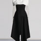 TWOTWINSTYLE Detachable Cloak Elegant Dresses For Women Square Collar Sleeveless High Waist Hit Color Split Dress Female Fashion