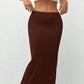 Sexy Women's Skirt Summer Solid New Streetwear Fashion Casual Slim Versatile Female Straight Skirt Elegant Simple Knitted Skirt