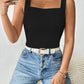 Solid Square Neck Tank Top, Casual Summer Sleeveless Top, Women's Clothing