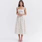 Suninheart Summer Black Holiday Party Dresses Elegant Spaghetti Strap Midi Lace Up Dress Black Casual Women New In Dress 2023