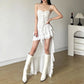 2025 Y2k Aesthetic Irregular Ruffled Dress Sexy Backless Harajuku Pleated Dresses Streetwear Sleeveless Bodycon Vestido De Mujer