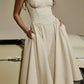 Women's French Style Long Dress with Solid/Floral/Checkered Multi Color Options Knee-Length Dress 2025 New Arrival