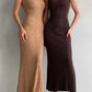 Tossy Sleeveless Knitwear Turtleneck Long Dress Female Slim Elegant Fashion Autumn 2023 Ribbed Knit Dress For Women Maxi Dress