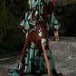 Evening Dresses  Vacation Style Elegant Socialite Printed Off Shoulder Slit Dress