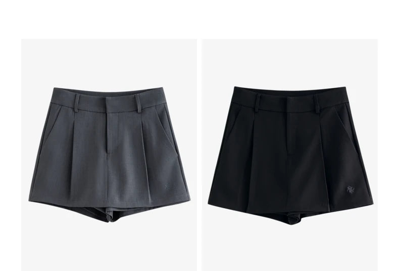 TOYOUTH Women Mini Skirt Pants 2024 Autumn New High Waisted A Line Suit Pants Skirt