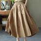 Max LuLu Japan Style Summer Streetwear Fashion Women Khaki A-Line Skirts Ladies Elastic Casual Long Skirt Girls Vintage Clothes