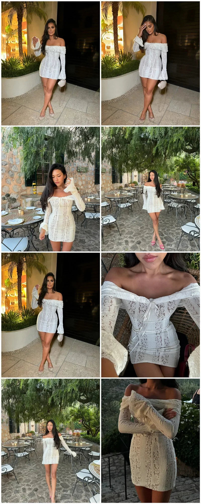 Oligai Winter Lace Long Sleeve Evening Party Dresses Women 2025 Black Sexy Elegant Maxi Dress Fashion Long Wedding Guest Dress