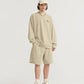 INFLATION Spring Oversized Tracksuit Sportswear Unisex Pique Fabric Embroidery Long Sleeve Tees and Shorts Set