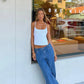 TARUXY Knitted Hollow Tanks Top Female Sexy Backless Lace Up Solid Sweater Vest Slim Halter Short Tops Casual 2025 Summer New