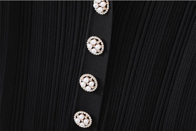 Summer New Women's Turn Down Collar Short Sleeve Knitted Mini Dress Slim Fit A-line Diamond Buttons White Short Dress  C-050