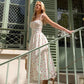 Suninheart Summer Black Holiday Party Dresses Elegant Spaghetti Strap Midi Lace Up Dress Black Casual Women New In Dress 2023
