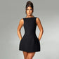 Trendix Slim Sleeveless Tank Dress Female 2024 Autumn Trendy High Waist Backless Mini Dresses Street Casual Vacation Party Dress