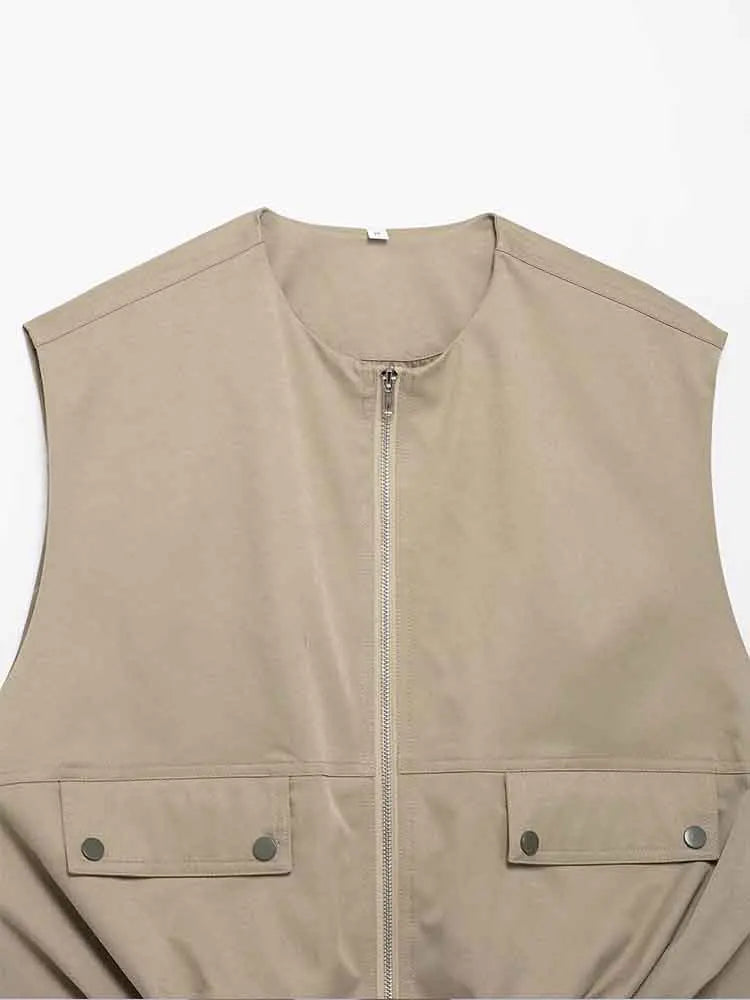 European and American style new women's clothing French fashion versatile temperament design loose vest