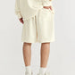 INFLATION Spring Oversized Tracksuit Sportswear Unisex Pique Fabric Embroidery Long Sleeve Tees and Shorts Set