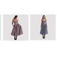 Women's French Style Long Dress with Solid/Floral/Checkered Multi Color Options Knee-Length Dress 2025 New Arrival