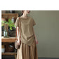 Max LuLu Japan Style Summer Streetwear Fashion Women Khaki A-Line Skirts Ladies Elastic Casual Long Skirt Girls Vintage Clothes