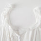2024 New White Lace Tied Square Neck Summer T-shirts Chic Elegant Short Sleeve Tee Cotton Y2K Street Casual Bow Tie-up Top Women