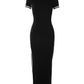Womens Dresses Spring Fashion Striped High Slit Casual 0-Neck Short Sleeve Daily Skinny Maxi A-Line Dress Woman Clothing