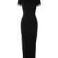 Womens Dresses Spring Fashion Striped High Slit Casual 0-Neck Short Sleeve Daily Skinny Maxi A-Line Dress Woman Clothing