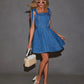 Elegant Commuter Fashionable Strapless Denim Women's Dress New Summer 2025 Quality Clothing Sleeveless Other Patterns