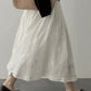 French Style A- Line Cotton Linhing Skirt Women's Summer High Waist Slimming Loose Midi Skirt Tea Break Fashion plus Size