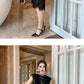 Women's French Noble Elegant Prom Dresses Black Lace Sheer Perspective Diamond High Waist Fishtail Robe Party Banquet Vestidos