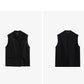 TOYOUTH Women Blazer 2025 Spring New Old Money Style Back Split Mid Length Sleeveless Elegant OL Workwear Jacket