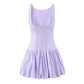 French retro pure lust high-end dress for women spring and summer new single-breasted sleeveless backless slim dress