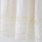 TRAFZA Women Fashion O-Neck Crocheting Details White Skirt Suit Short-sleeve Blouse+Side Zipper White Pleated Midi Se Long Skirt