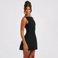 Trendix Slim Sleeveless Tank Dress Female 2024 Autumn Trendy High Waist Backless Mini Dresses Street Casual Vacation Party Dress