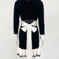 Tossy Ruffled Bow Knit Mini Dress Women's Summer Backless Contrast Cardigan Lace-Up Elegant Dress Female Knitwear Bandage Dress
