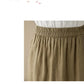 High Waist Casual Embroidery Skirts Women New Arrival 2024 Summer Vintage Style Solid Cotton Linen Female A-line Long Skirt