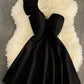 Women Black White Ruffled One Shoulder Sleeveless Mini Dress Strapless Mesh Patchwork High Waist A-line Party Dress Vestidos