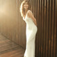 Trendix Knit Backless Dress For Women V Neck Slim Sleeveless Suspender Maxi Dress Vacation Sexy Beach Knitted Elegant Long Dress