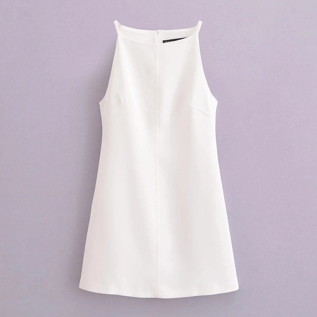 TRAF New White Black Dress Women Off Shoulder Halter Short Dresses Summer Elegant Party Dresses Bodycon Red Blue Mini Dress