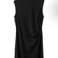 Amii Minimalism 2024 Summer New Sleeveless Small Black Dress Short Slim Half-high Neck Fashion Female Dresses for Women 12452052