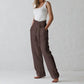 Women Solid Color Elastic Binding Foot Casual Pocket Pants Summer 2024 Elegant Lady Cotton Line High Wasit Women Pants