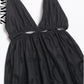 XNWMNZ 2024 Women Fashion Hollow out Embroidery Dress Vacation V-Neck Thin Strap Open Back Female Chic Mini Dresses