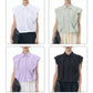 2024 Summer New Plus Size Women's Loose Fit Slimming Sleeveless Short Sleeve Shirt Cropped Trendy Cool Clothing