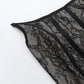 Talenza Black Lace Strapless Dress Women's Sexy Sleeveless Pleated A-Line High Waist Dress Backless Off Shoulder Y2k Party Dress