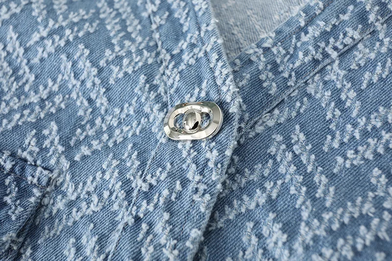 Women's Denim Short Sleeve Top and Shorts Two Piece Suit French Fashion Spring Summer Cowgirl Top Streetwear Korean Leisure New