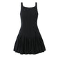 French retro pure lust high-end dress for women spring and summer new single-breasted sleeveless backless slim dress