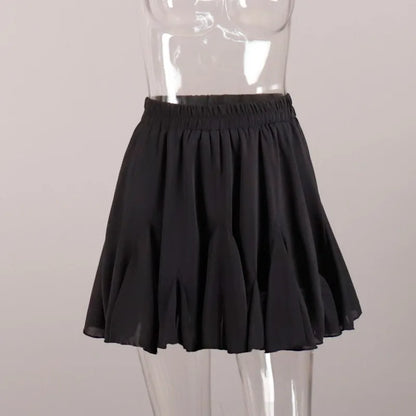 Tuularose Summer Ruffle Short Skirt Women 2025 Summer New Y2k Pleated Patchwork Skirt Casual Streetwear Office Lady Female Skirt