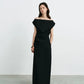 Elegant High-Waisted A- Line Skirt For Women Summer Commuting Long Dress Textile Song WhiteDrapedSideSlitLongDress