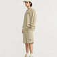 INFLATION Spring Oversized Tracksuit Sportswear Unisex Pique Fabric Embroidery Long Sleeve Tees and Shorts Set