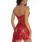 Talenza Women's Sexy Lace Dress Solid Color Sheer Patchwork High Waist Lace Dress Elegant Printed Strapless Slim Evening Dress