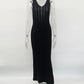 Trendix Knit Backless Dress For Women V Neck Slim Sleeveless Suspender Maxi Dress Vacation Sexy Beach Knitted Elegant Long Dress