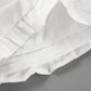 Tuularose White V-neck Shorts Set 2025 Summer Patchwork Lacing Cotton Linen Loose Women Two Piece Casual Solid Long Sleeve Suit