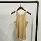 （High  Quality）2025 Women Tops Racer Vest Women Solid Color All-match Elastic Cotton Espera Base Vest LUXURY Nordic Style Casual